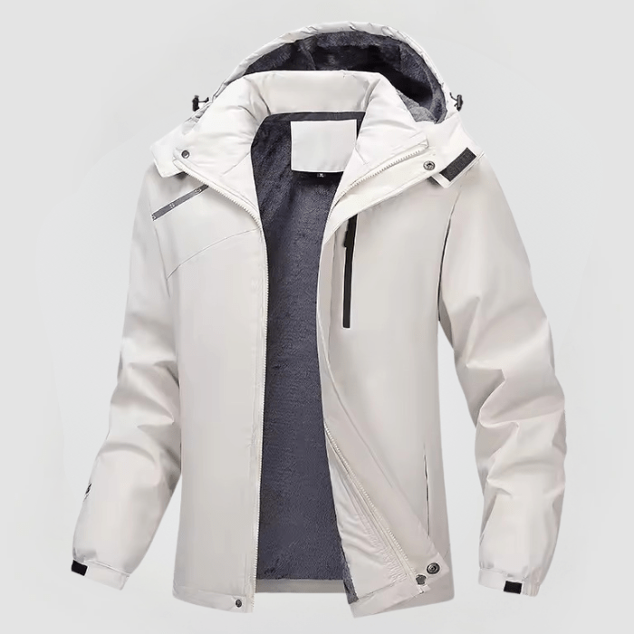 Parka d'hiver homme chaud capuche fermeture éclair