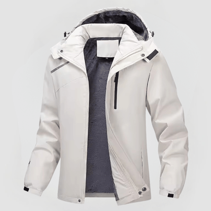 Parka d'hiver homme chaud capuche fermeture éclair