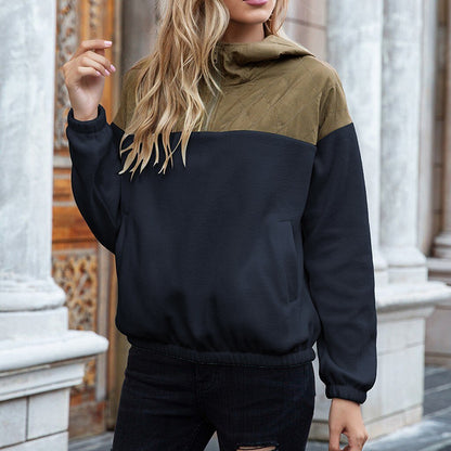 Sweat-shirt douillet pour femme avec polaire et poches