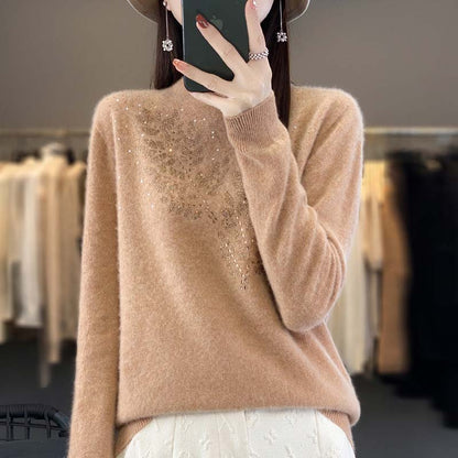 Pull pour femme à motif floral délicat