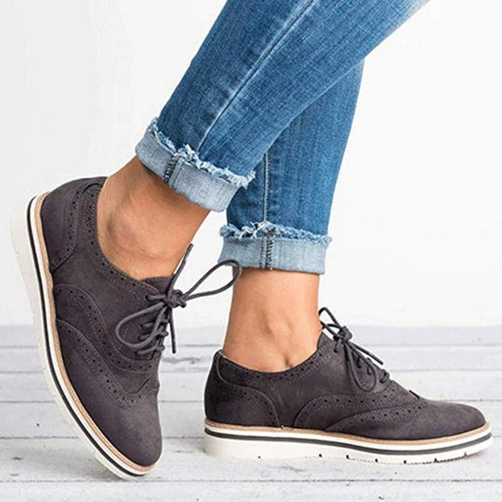 Chaussures en cuir à lacets élégantes pour femme