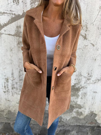 Longue veste femme moderne boutons