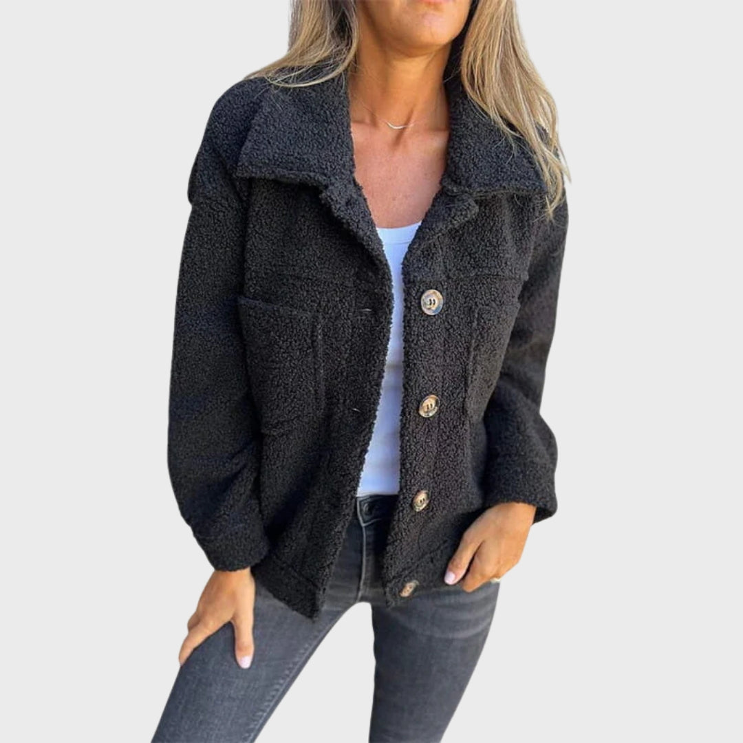 Veste d'automne en tissu peluche chaud