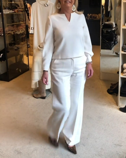 Elegantes Damen-Oberteil V-Ausschnitt Schwarz - IdealeKleiden