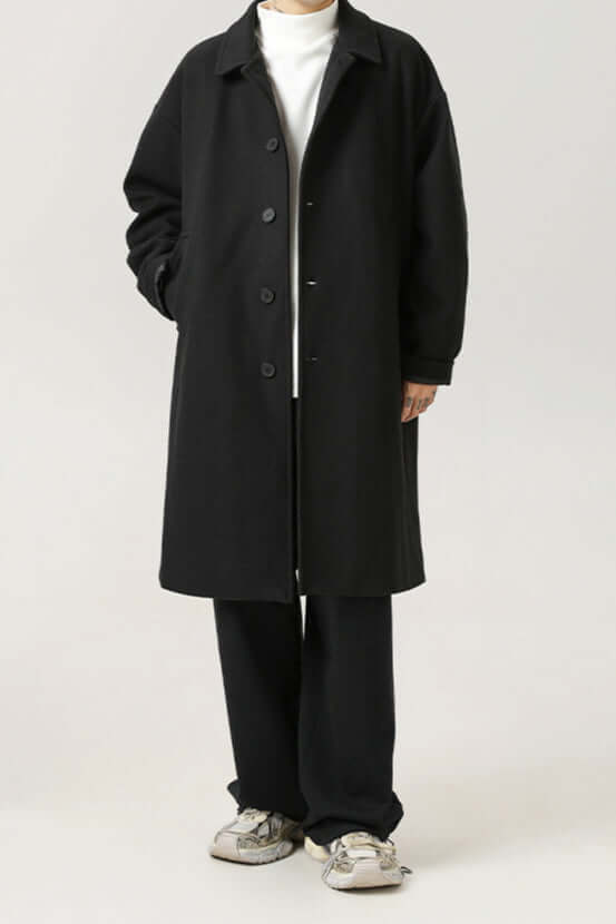 Manteau en laine oversized classique et élégant pour homme