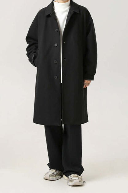 Manteau en laine oversized classique et élégant pour homme