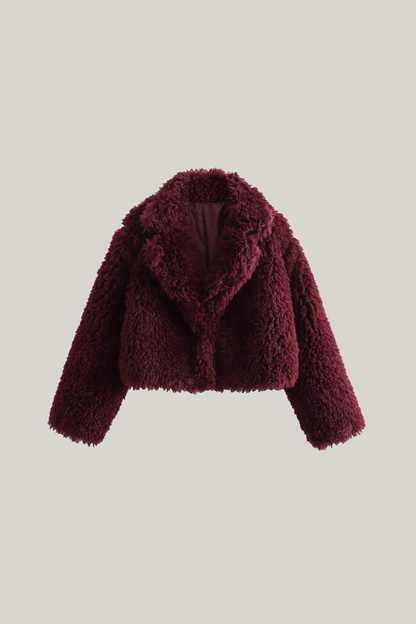 Veste courte en fourrure élégante pour femme