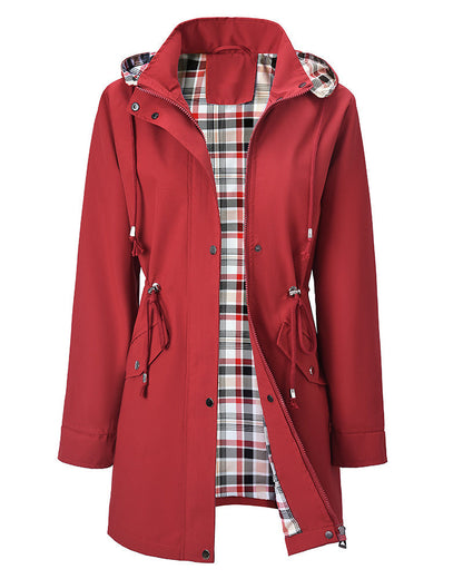 Trench-coat imperméable femme long à capuche