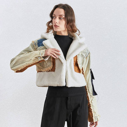 Veste en jean stylée coupe courte
