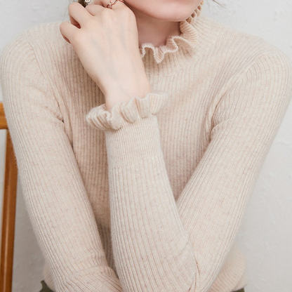 Pull femme Détail volanté Mode féminine élégante