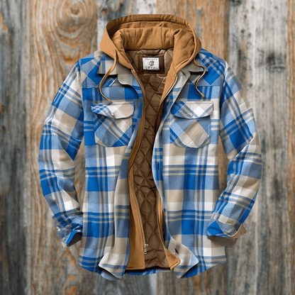 Veste à carreaux pour hommes Printemps Automne Coupe