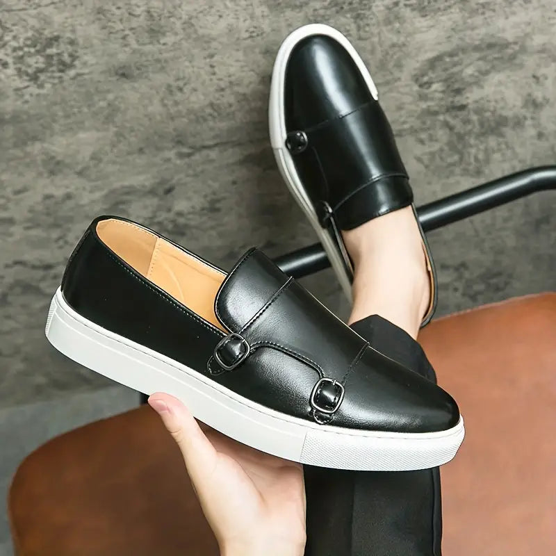 Mocassins élégants pour hommes à double boucle