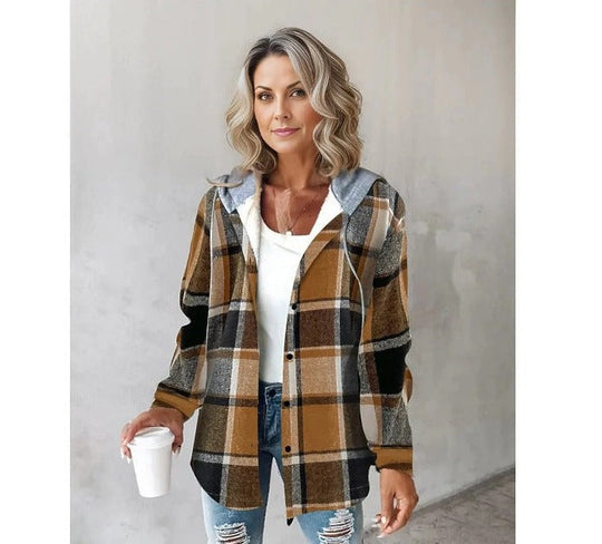Pulls stylés pour femmes à capuche et motif écossais, modernes