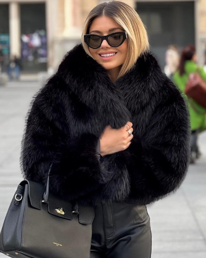 Veste douillette en fourrure pour femme - Hiver