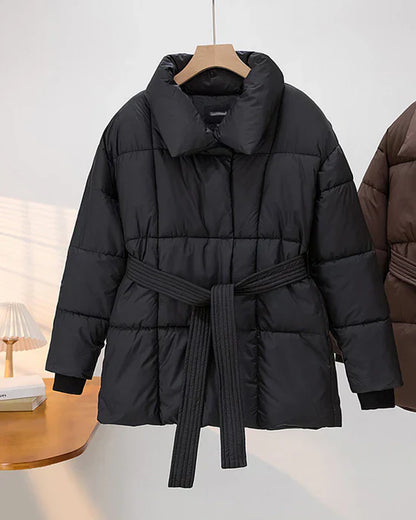 Veste matelassée décontractée avec col simple à revers