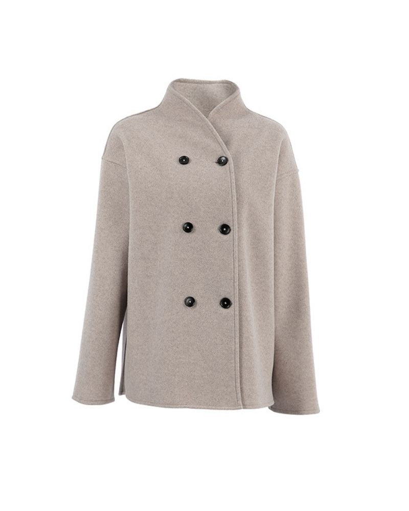 Veste croisée classique courte cintrée élégante