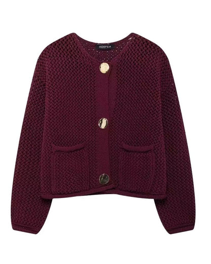 Gilet bordeaux doux
