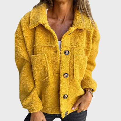 Veste d'automne en tissu peluche chaud