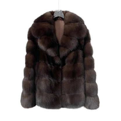 Robe longue d'hiver col classique pour femme