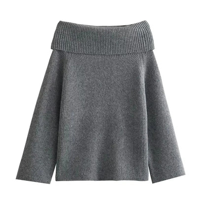 Pulls tricotés doux pour femmes, épaules dénudées