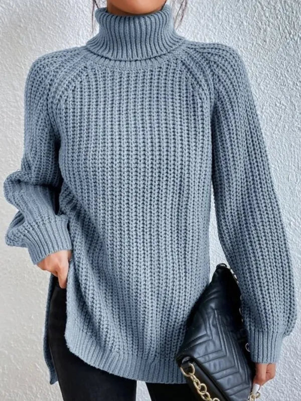 Pull col roulé doux et moderne pour femme