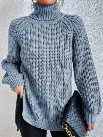 Pull col roulé doux et moderne pour femme