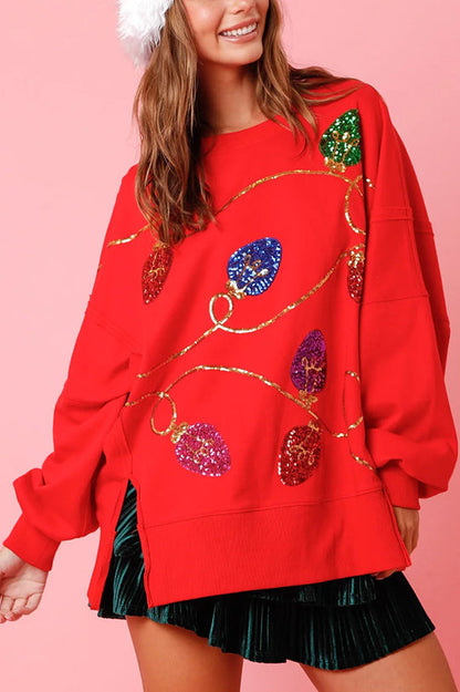 Sweat-shirt de Noël à paillettes