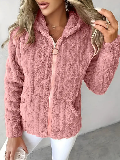Sweat à capuche doux et confortable avec fermeture éclair