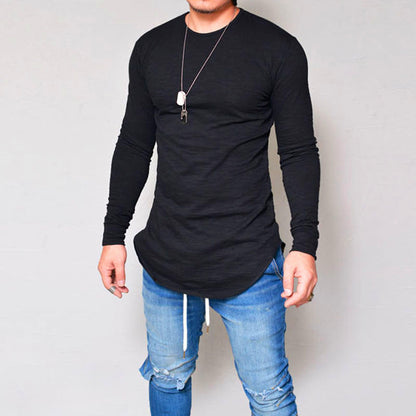 T-shirt à manches longues SlimFit Col rond Doux Respirant