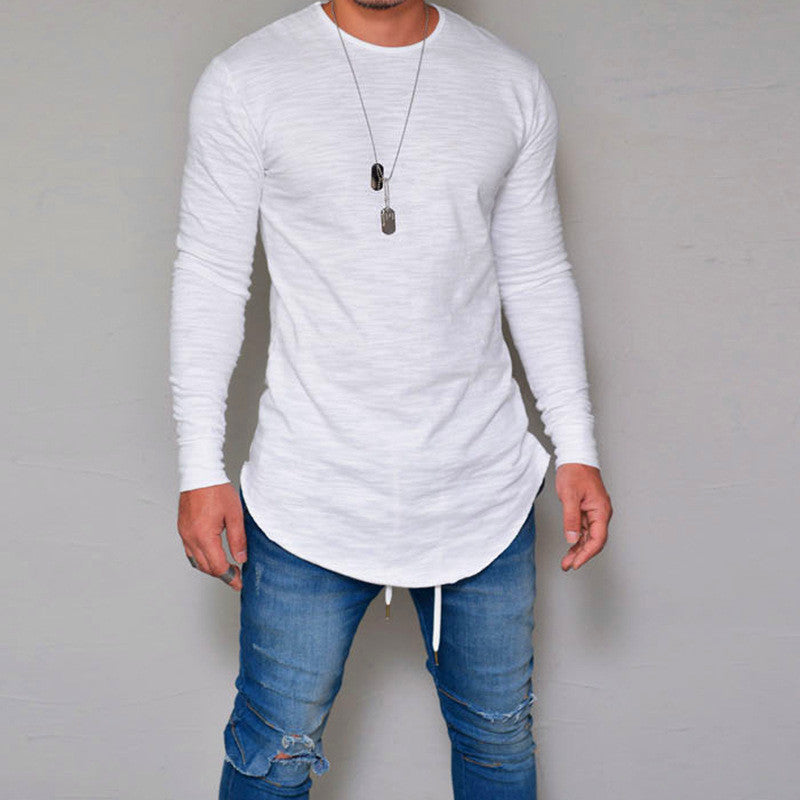 T-shirt à manches longues SlimFit Col rond Doux Respirant