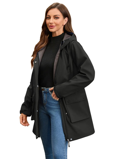 Veste softshell imperméable à capuche pour femme