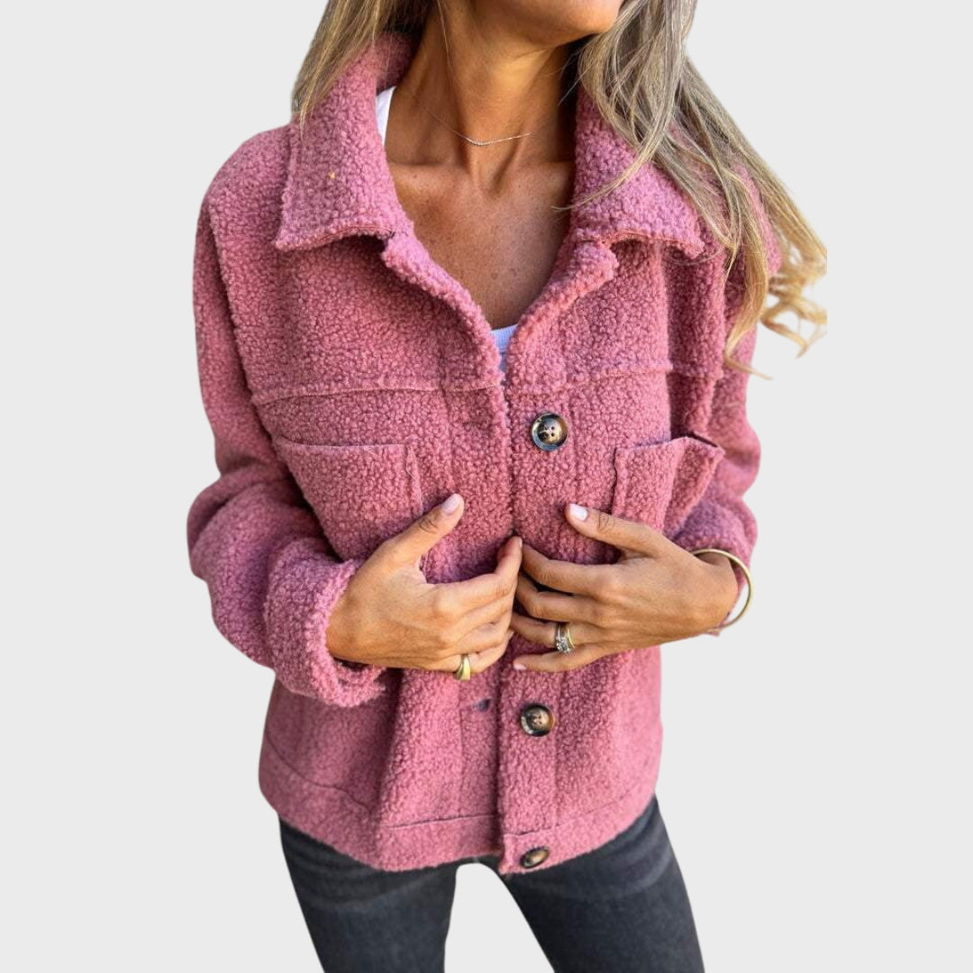Veste d'automne en tissu peluche chaud