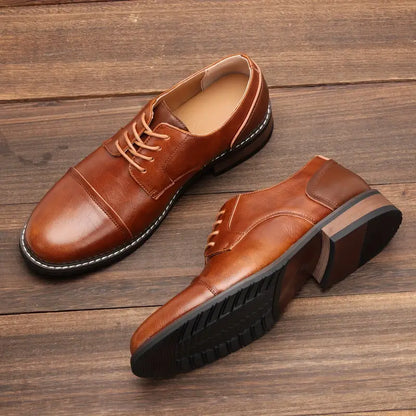 Harrison - Steve Herren Derby Schuhe Elegant Vintage Stil - IdealeKleiden