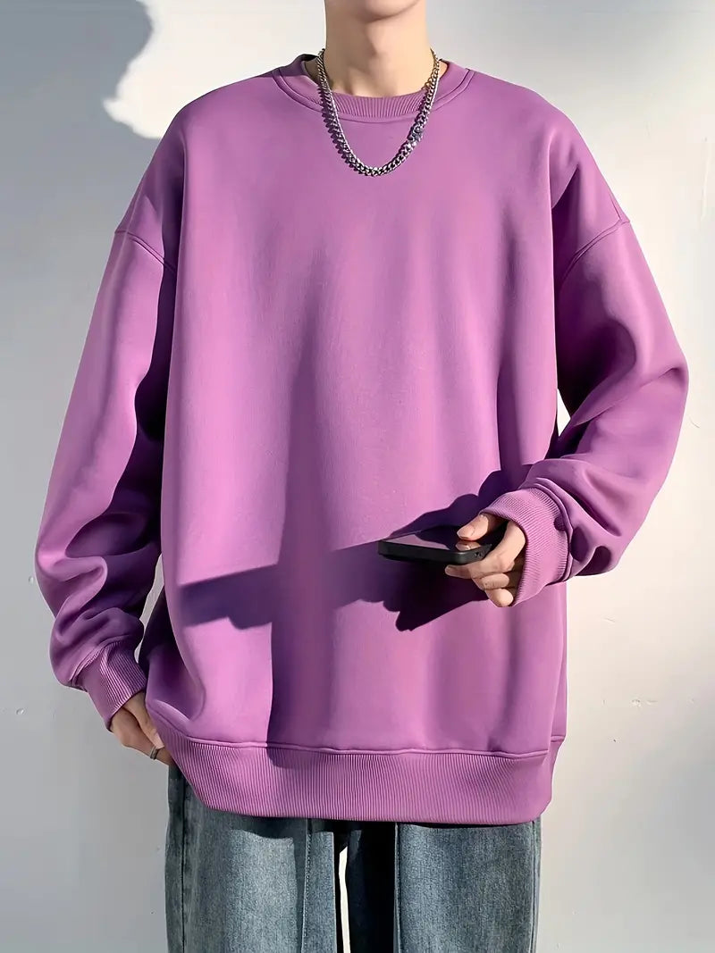 Pull ras du cou coloré pour hommes