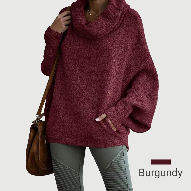 Pull douillet coupe chauve-souris avec poches