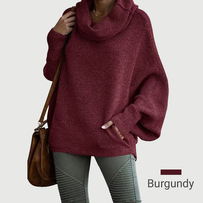 Pull douillet coupe chauve-souris avec poches