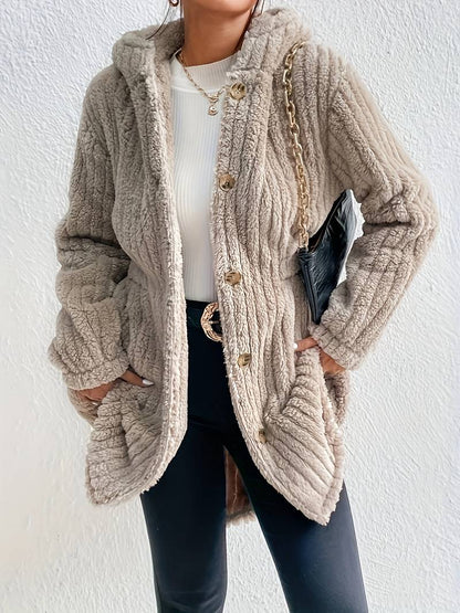 Veste à capuche à manches longues tendance pour femme