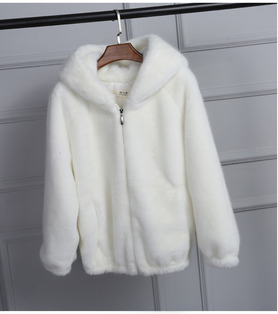 Veste polaire femme chaude à capuche