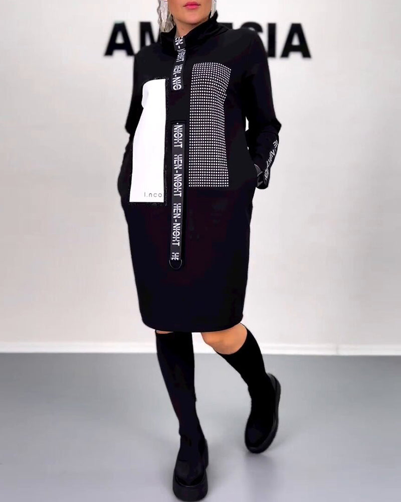 Robe droite élégante avec cordon de serrage