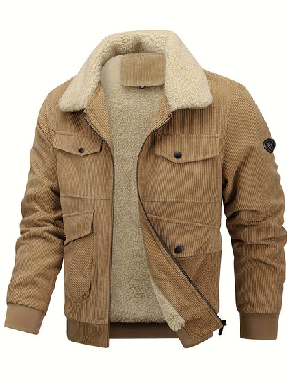 Veste d'hiver robuste avec isolation en polaire corduroy