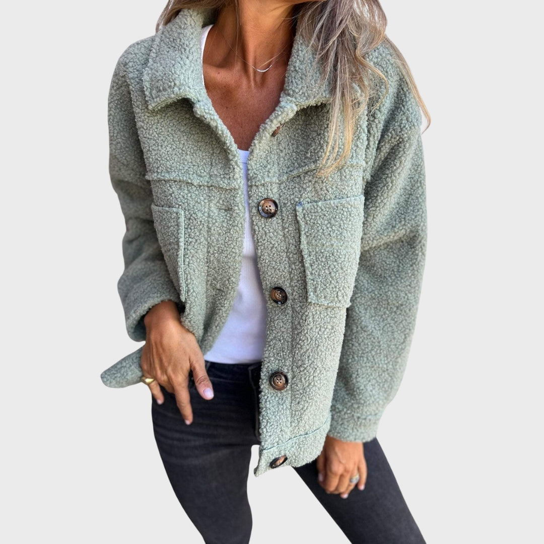 Veste d'automne en tissu peluche chaud