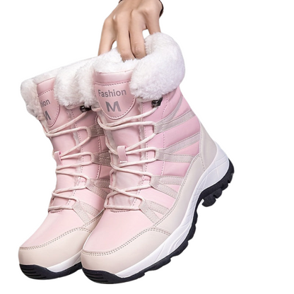 Bottes d'hiver femme, tige haute, chaudes, semelle profilée