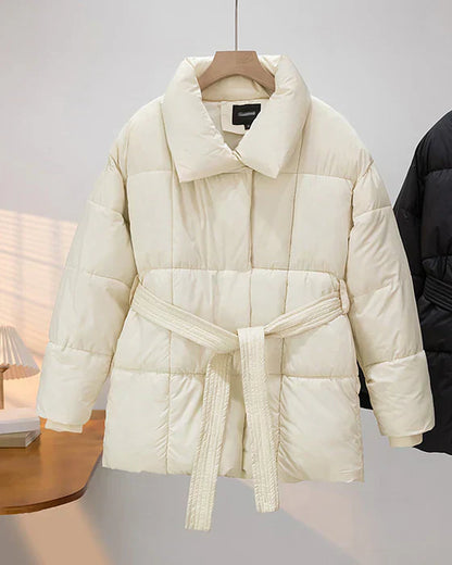Veste matelassée décontractée avec col simple à revers