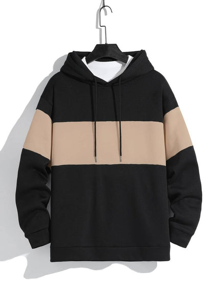 Pull à capuche décontracté pour hommes à manches longues