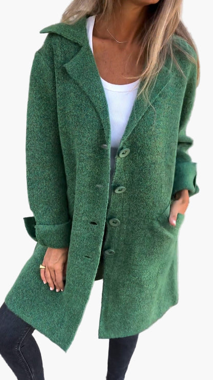 Longue veste femme élégante noir bureau