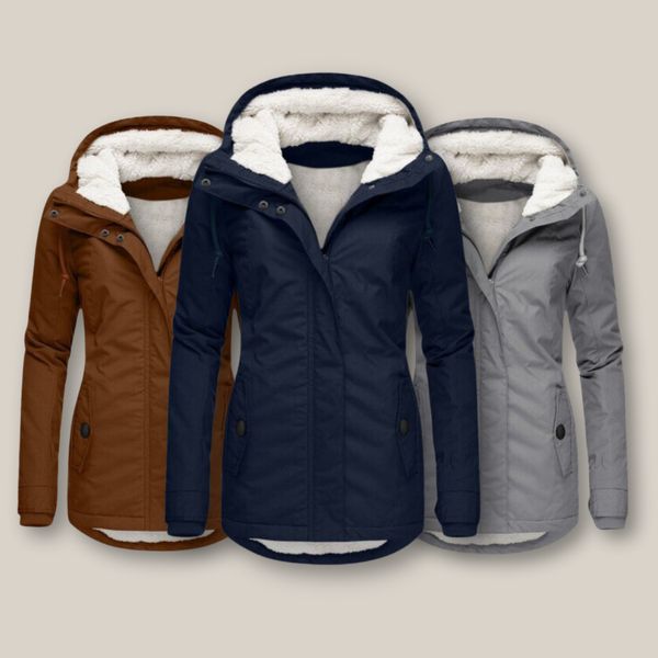 Warme Winterjacke Damen Gefüttert - IdealeKleiden