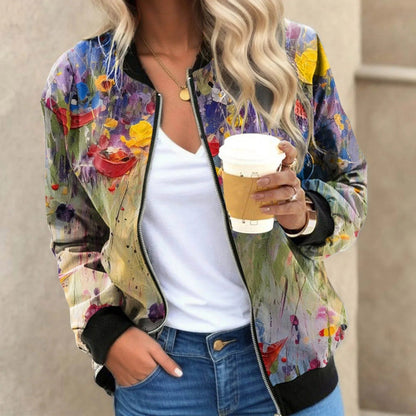 Veste femme stylée imprimé floral tendance