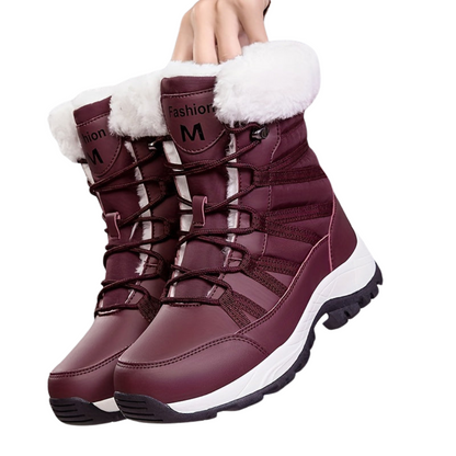 Bottes d'hiver femme, tige haute, chaudes, semelle profilée