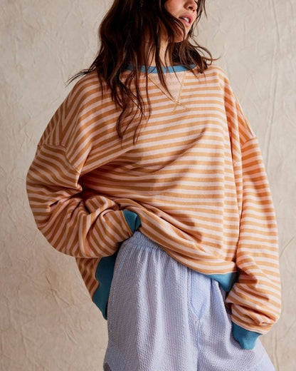 Pull oversize rayé confortable