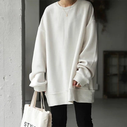 Pull col rond confortable pour femme
